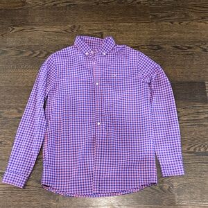 Boys vineyard vines checkered performance button down